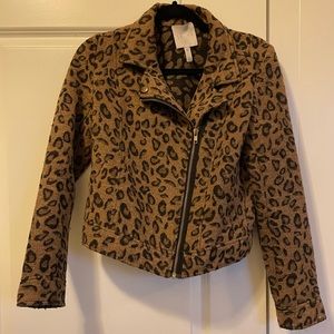 Leith XS Leopard Moto Jacket